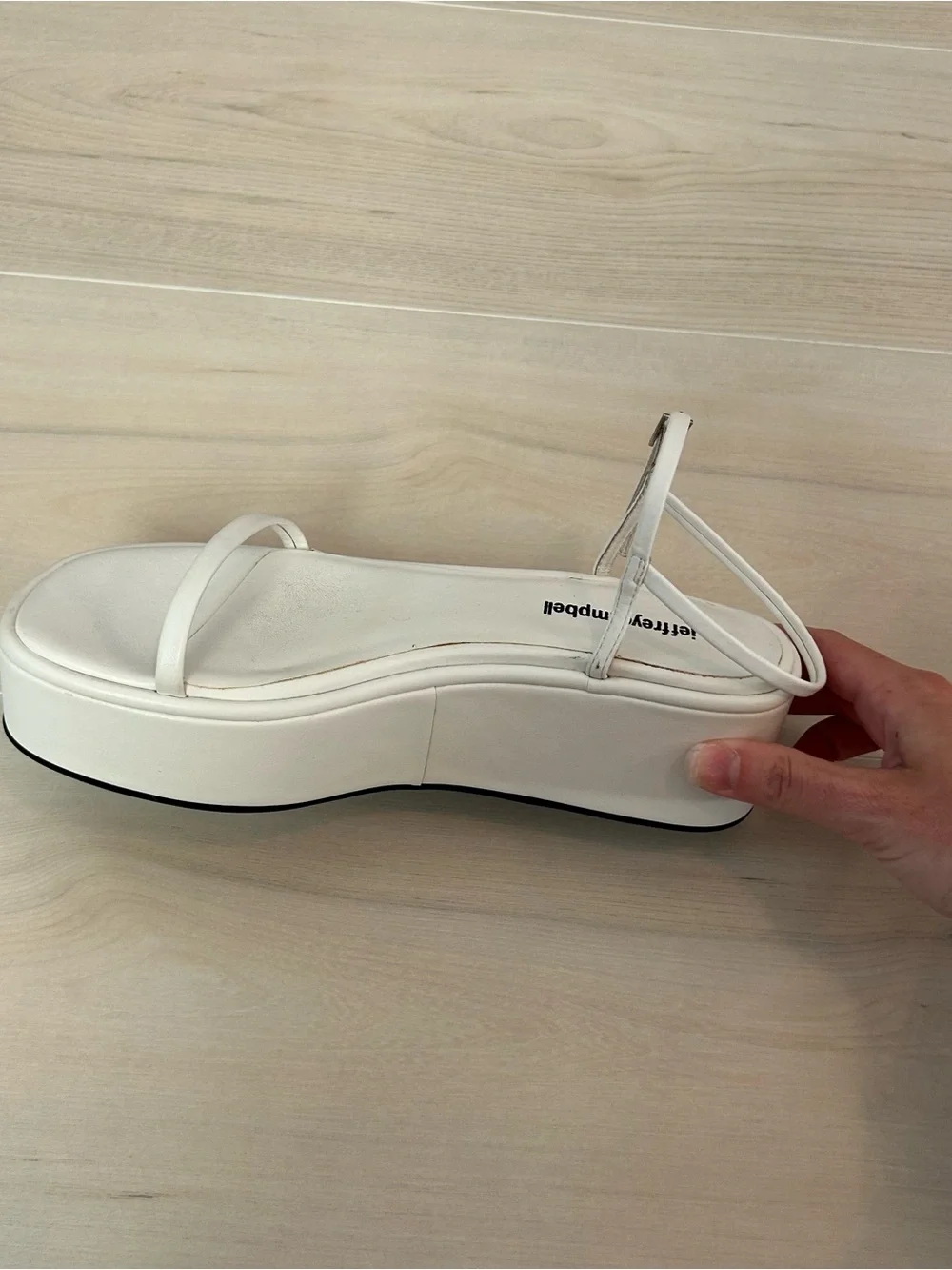 white jeffery campbell platform sandals